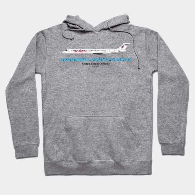 McDonnell Douglas MD-83 - Andes Líneas Aéreas Hoodie by TheArtofFlying